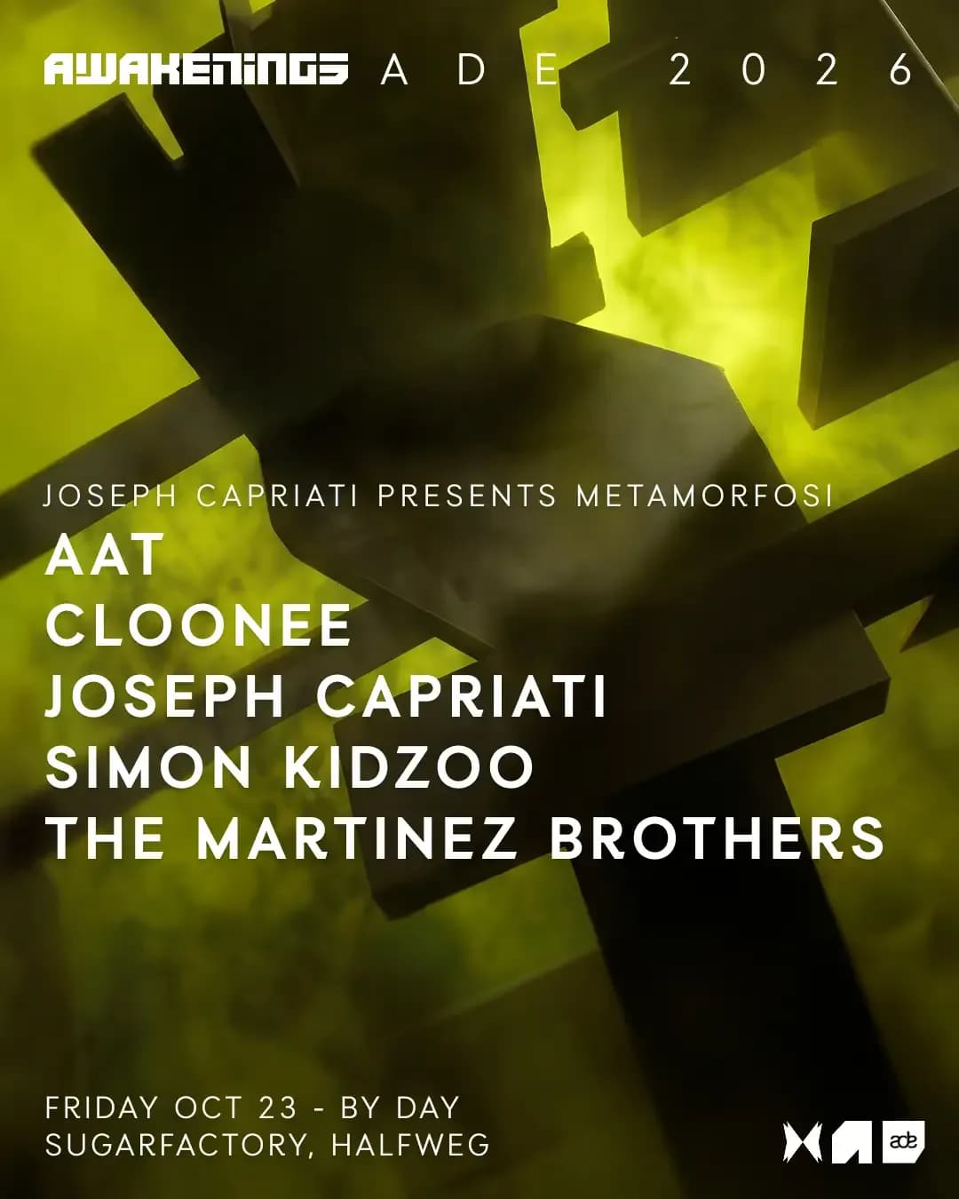 Joseph Capriati presents Metamorfosi ADE 2026 — official artwork